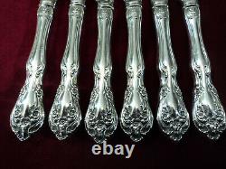 Chateau Rose Sterling Hollow Handle Dinner Knives 8-7/8 Alvin Flatware 1940