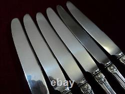 Chateau Rose Sterling Hollow Handle Dinner Knives 8-7/8 Alvin Flatware 1940