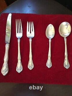 Chateau Rose by Alvin Sterling 1940 Silver Flatware Set 5pc set for 12 (60 pcs)