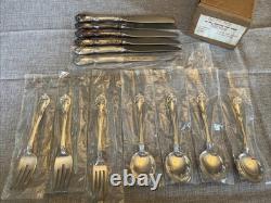 Chateau Rose by Alvin Sterling Silver 13-Pc Flatware Spoons Forks Knives NEW