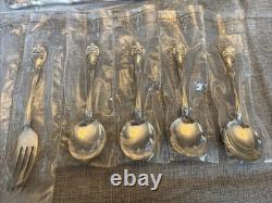 Chateau Rose by Alvin Sterling Silver 13-Pc Flatware Spoons Forks Knives NEW