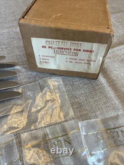 Chateau Rose by Alvin Sterling Silver 13-Pc Flatware Spoons Forks Knives NEW
