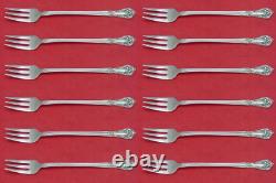 Chateau Rose by Alvin Sterling Silver Cocktail Fork Set 12 pieces 5 5/8