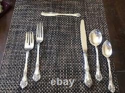 Chateau Rose by Alvin Sterling Silver Flatware Set For 8 Service 48 Pieces