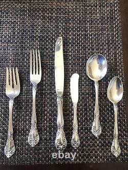 Chateau Rose by Alvin Sterling Silver Flatware Set For 8 Service 48 Pieces