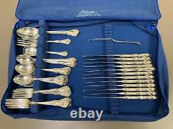 Chateau Rose by Alvin Sterling Silver Flatware Set for 8 Dinner Service 72 Pcs