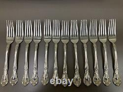 Chateau Rose by Alvin Sterling Silver Flatware Set for 8 Dinner Service 72 Pcs