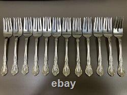 Chateau Rose by Alvin Sterling Silver Flatware Set for 8 Dinner Service 72 Pcs