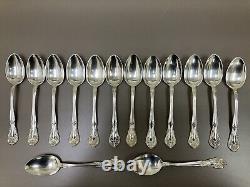 Chateau Rose by Alvin Sterling Silver Flatware Set for 8 Dinner Service 72 Pcs