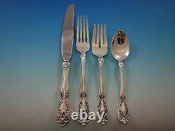 Chateau Rose by Alvin Sterling Silver Flatware Set for 8 Dinner Service 74 Pcs