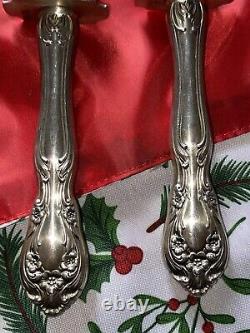 Chateau Rose by Alvin Sterling Silver Large Roast Carving Set with Fork Stand