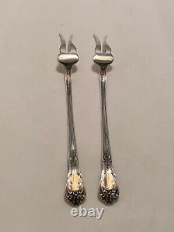 Chateau Rose by Alvin Sterling Silver pickle fork 5 3/4 inches 18 grams 2 pieces