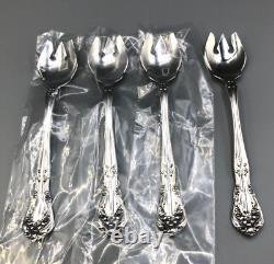 Chateau Rose by Alvin Sterling Silver set of 4 Ice Cream Forks 5.25