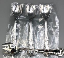 Chateau Rose by Alvin Sterling Silver set of 4 Ice Cream Forks 5.25