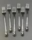 Chateau Rose By Alvin Sterling Silver Set Of 6 Cocktail Forks 5 5/8