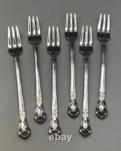 Chateau Rose by Alvin Sterling Silver set of 6 Cocktail Forks 5 5/8