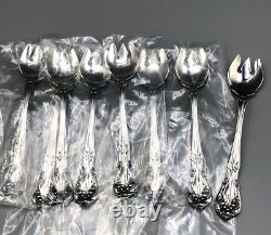 Chateau Rose by Alvin Sterling Silver set of 8 Ice Cream Forks 5.25