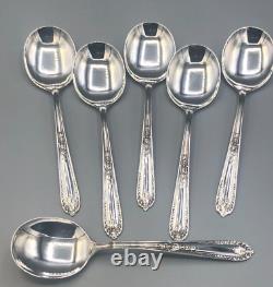 Della Robia by Alvin Sterling Silver set of 6 Cream / Round Soup Spoons 6.25