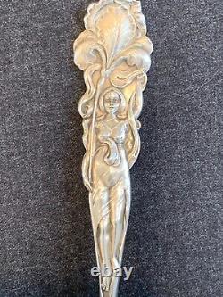 Early Sterling Silver Alvin 9 1/8 In. Art Nouveau Raphael Cold Meat Fork C. 1902