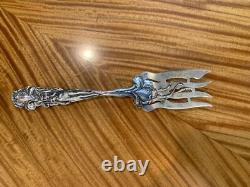 Early Sterling Silver Alvin 9 1/8 In. Art Nouveau Raphael Cold Meat Fork C. 1902