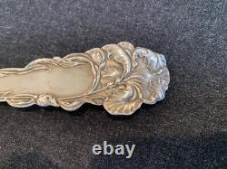 Early Sterling Silver Alvin 9 1/8 In. Art Nouveau Raphael Cold Meat Fork C. 1902