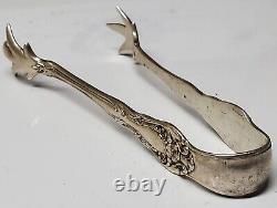 Estate Sterling Silver 1940 Alvin Chateau Rose Sugar Tongs-4 No Monos