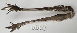 Estate Sterling Silver 1940 Alvin Chateau Rose Sugar Tongs-4 No Monos