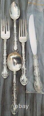 Estate Sterling Silver Alvin French Scroll 5-piece Place Setting 1953 Free Ship