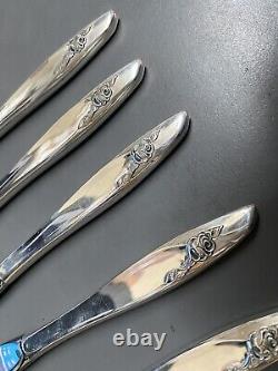 Eternal Rose by Alvin 1963's pattern 8 knives Sterling silver