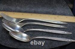 Eternal Rose by Alvin Sterling Silver Place Setting(s) 4pc 2 Forks & 2 spoons