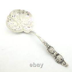 FLORAL SERIES by ALVIN Sterling Silver Nut Spoon Scoop Chrysanthemum No Mono