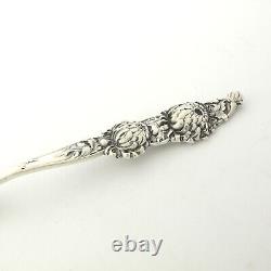 FLORAL SERIES by ALVIN Sterling Silver Nut Spoon Scoop Chrysanthemum No Mono