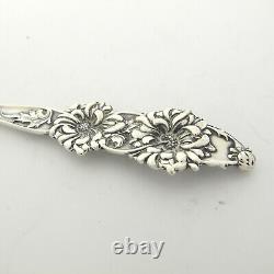 FLORAL SERIES by ALVIN Sterling Silver Nut Spoon Scoop Chrysanthemum No Mono