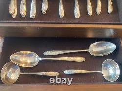 FULL 52 PC SET ALVIN ROSECREST STERLING SILVER FLATWARE 12 x 4 +4 LARGE SERVERS