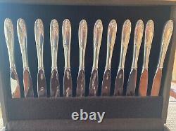 FULL 52 PC SET ALVIN ROSECREST STERLING SILVER FLATWARE 12 x 4 +4 LARGE SERVERS