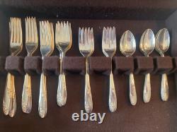 FULL 52 PC SET ALVIN ROSECREST STERLING SILVER FLATWARE 12 x 4 +4 LARGE SERVERS