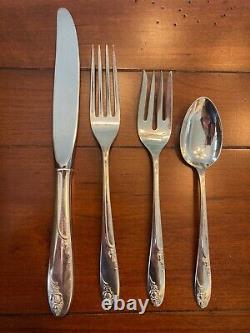 FULL 52 PC SET ALVIN ROSECREST STERLING SILVER FLATWARE 12 x 4 +4 LARGE SERVERS