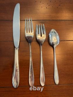 FULL 52 PC SET ALVIN ROSECREST STERLING SILVER FLATWARE 12 x 4 +4 LARGE SERVERS