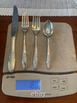 FULL 52 PC SET ALVIN ROSECREST STERLING SILVER FLATWARE 12 x 4 +4 LARGE SERVERS