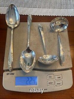 FULL 52 PC SET ALVIN ROSECREST STERLING SILVER FLATWARE 12 x 4 +4 LARGE SERVERS