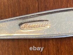 FULL 52 PC SET ALVIN ROSECREST STERLING SILVER FLATWARE 12 x 4 +4 LARGE SERVERS