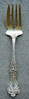 Fine Alvin Sterling Silver Meat Serving Fork Majestic Pattern 8 1/2 Gold Washed