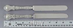 Fine set 6 Alvin Sterling Silver Nuremburg Dinner Knives 9 5/8