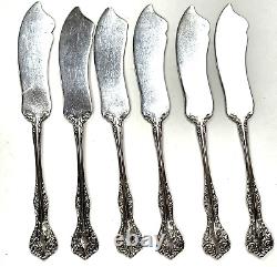 Florentine Alvin Sterling Silver Butter Spreader Flat Handle Mono set 6