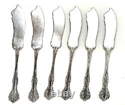 Florentine Alvin Sterling Silver Butter Spreader Flat Handle Mono set 6