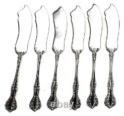 Florentine Alvin Sterling Silver Butter Spreader Flat Handle Mono set 6