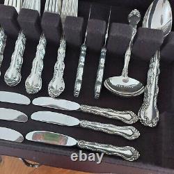 French Scroll Alvin Sterling Silver Flatware Set For 12 Service 61 Pieces NO BOX