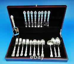 French Scroll By Alvin Sterling Silver Flatware Set For 8 Service 44 Pieces