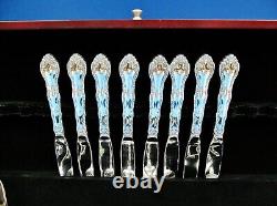 French Scroll By Alvin Sterling Silver Flatware Set For 8 Service 44 Pieces