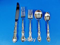 French Scroll By Alvin Sterling Silver Flatware Set For 8 Service 44 Pieces
